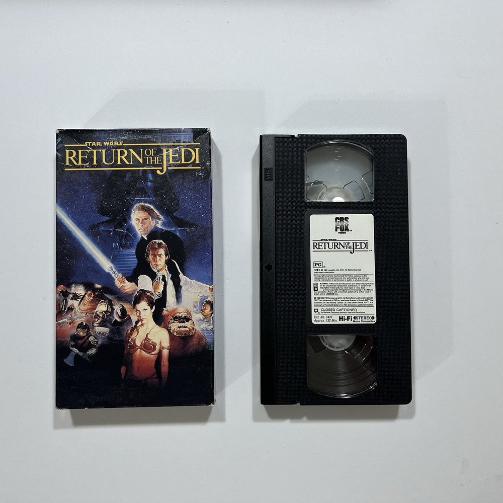 Star Wars Return of the Jedi 1990 VHS CBS FOX Video